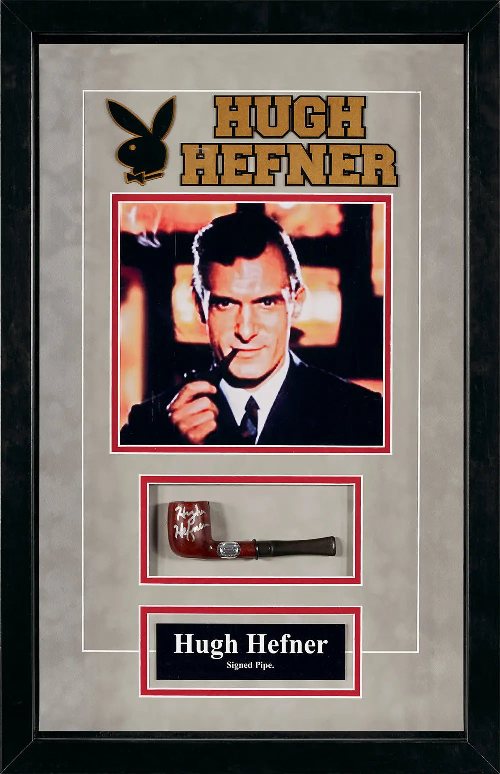 Hugh Hefner Signed Tobacco Pipe